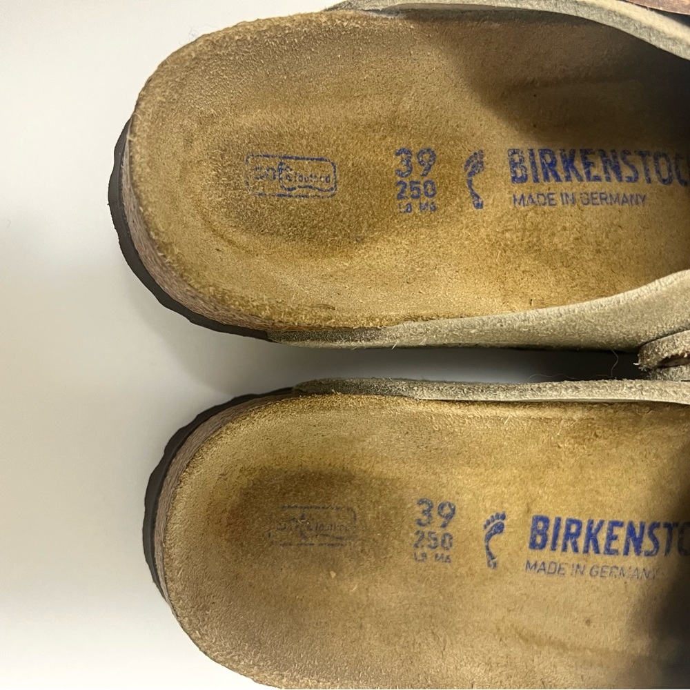 Women's Suede Slip-On Clog in Taupe - Picture 6 of 11